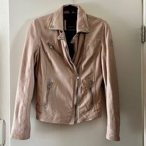 Mauritius Sofia Leather Jacket in Rose Pink